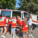 Die Helfer vom JRK machen sich bereit